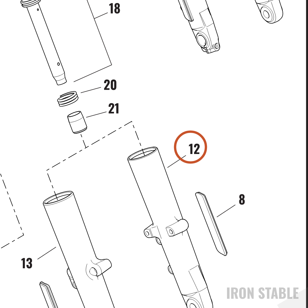 Harley-Davidson Slider, Fr Tlscp Fork, Lh, Buffe