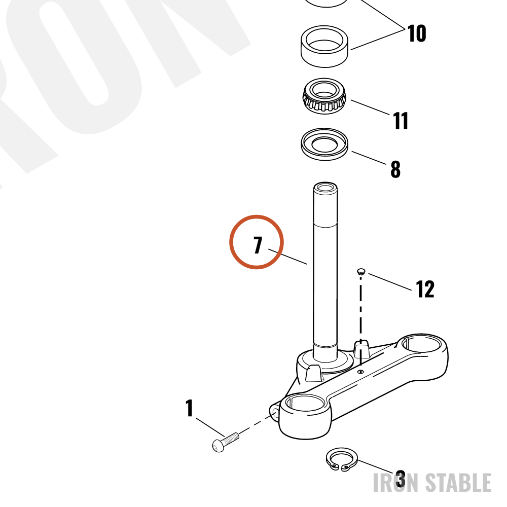 Harley-Davidson Triple Clamp Assembly, Lower