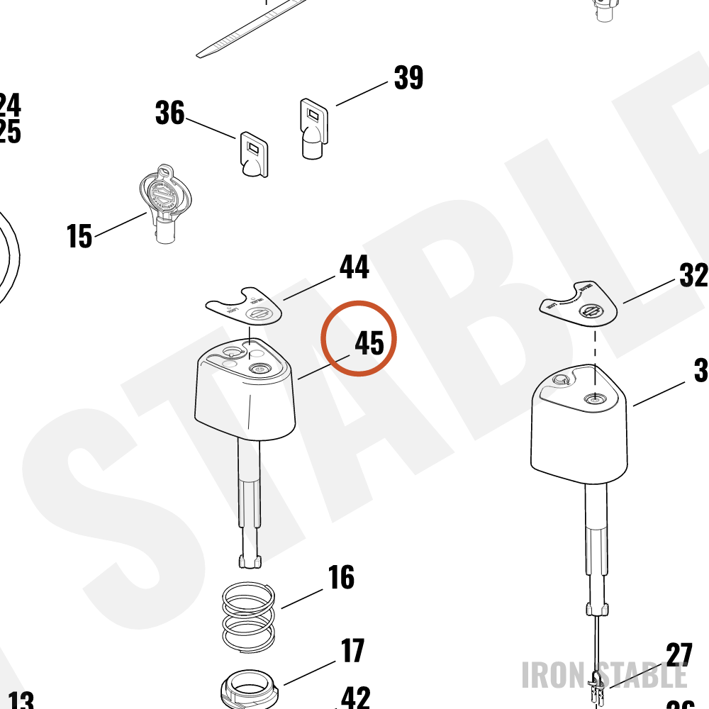 Harley-Davidson Fork Lock Ign Knob (Req Keycod