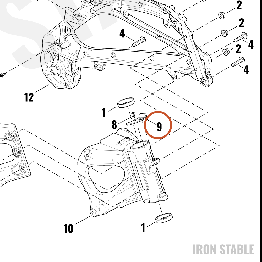 Harley-Davidson Lock, Fork, Steerhead Bracket