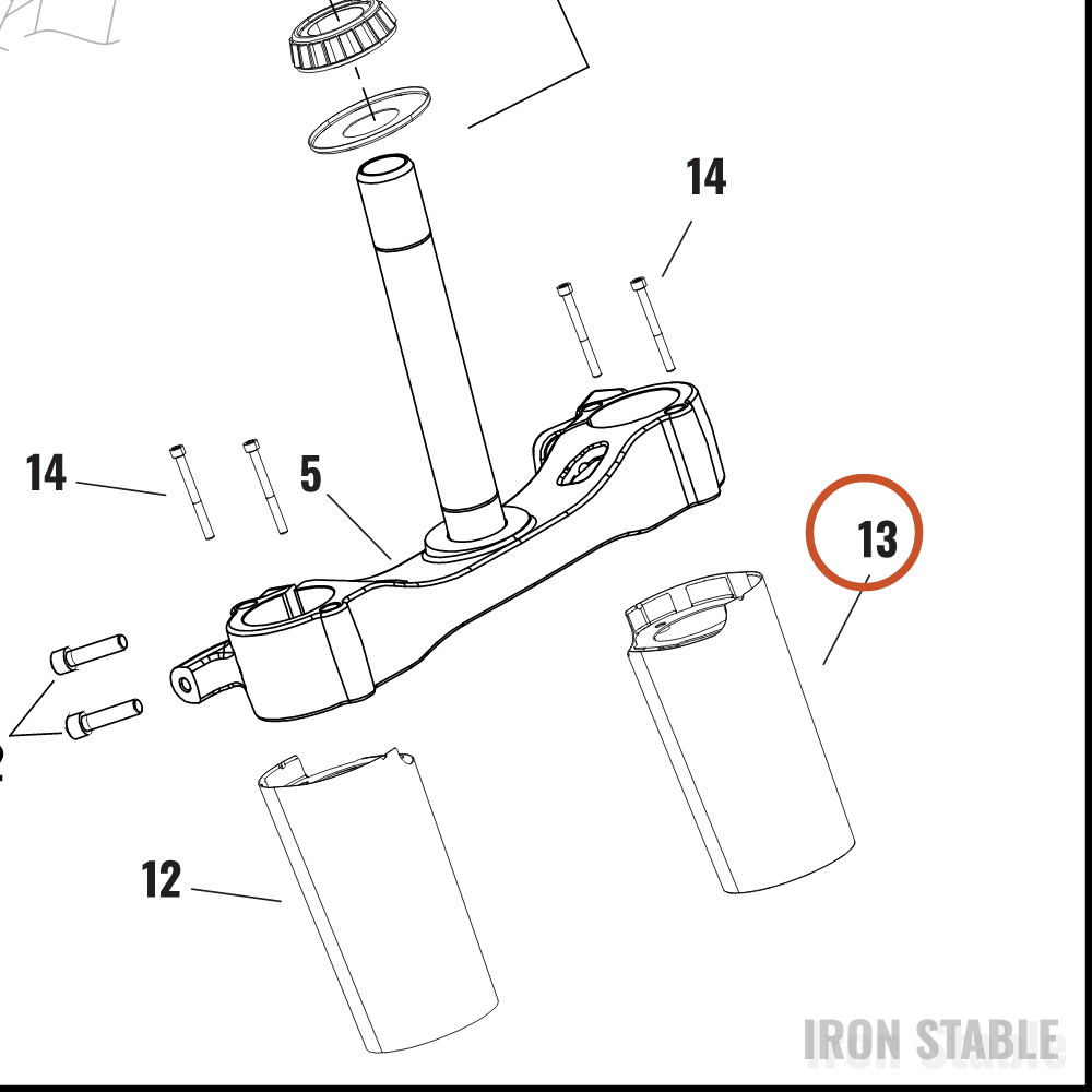 Harley-Davidson Protector, Fork, Assembly, Lh, Pem, Blk