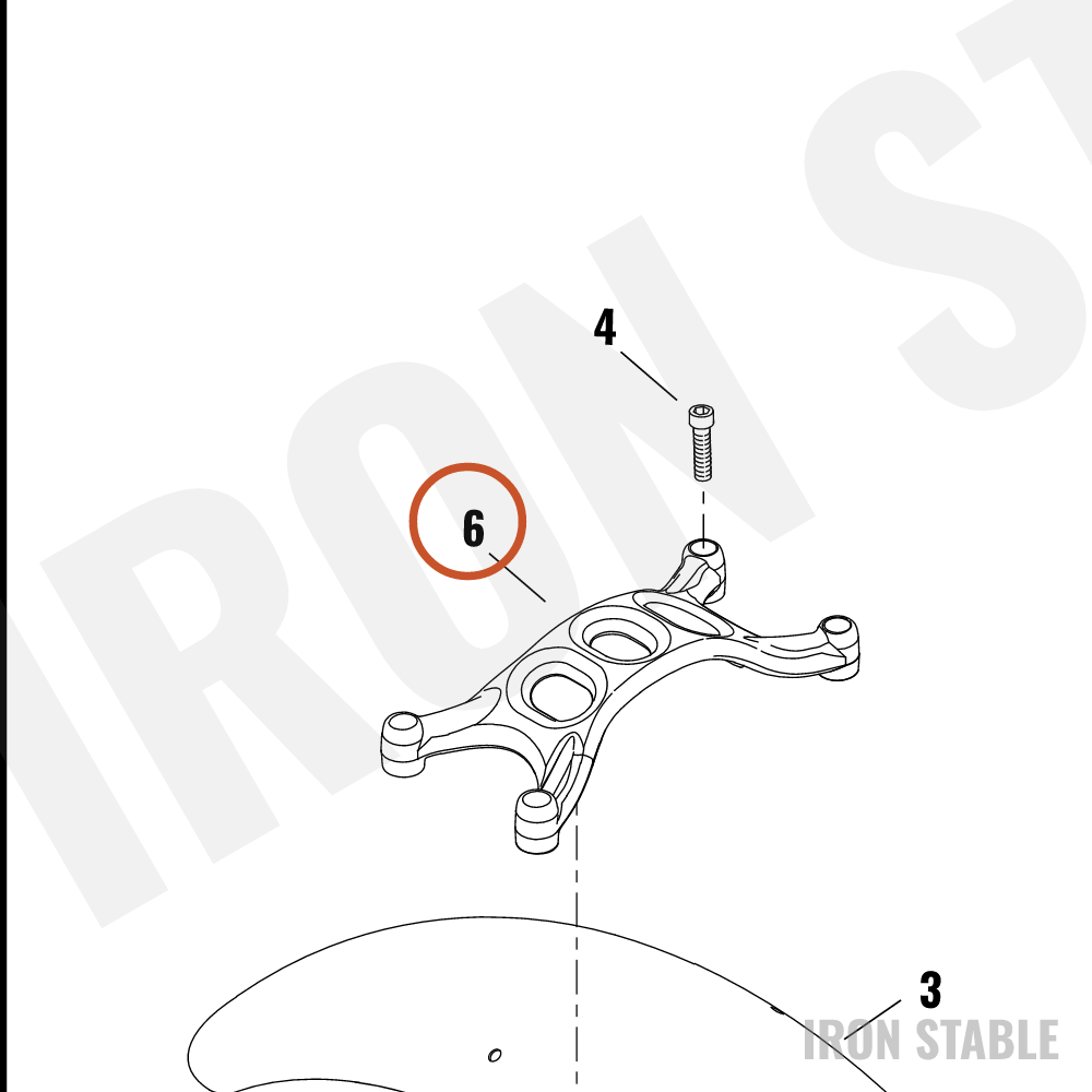 Harley-Davidson Brace, Fork, Blk