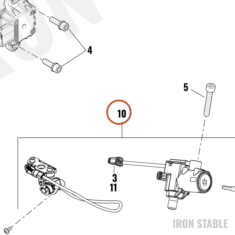 Harley-Davidson Kit, Fork Lock, Seat Lock, W/Key