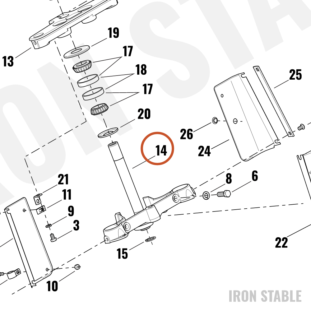 Harley-Davidson Fork Stem Assembly