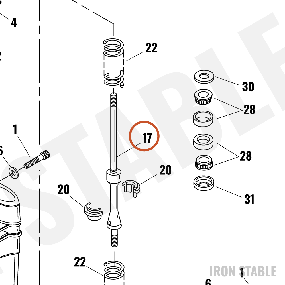 Harley-Davidson Spring Rod Assembly