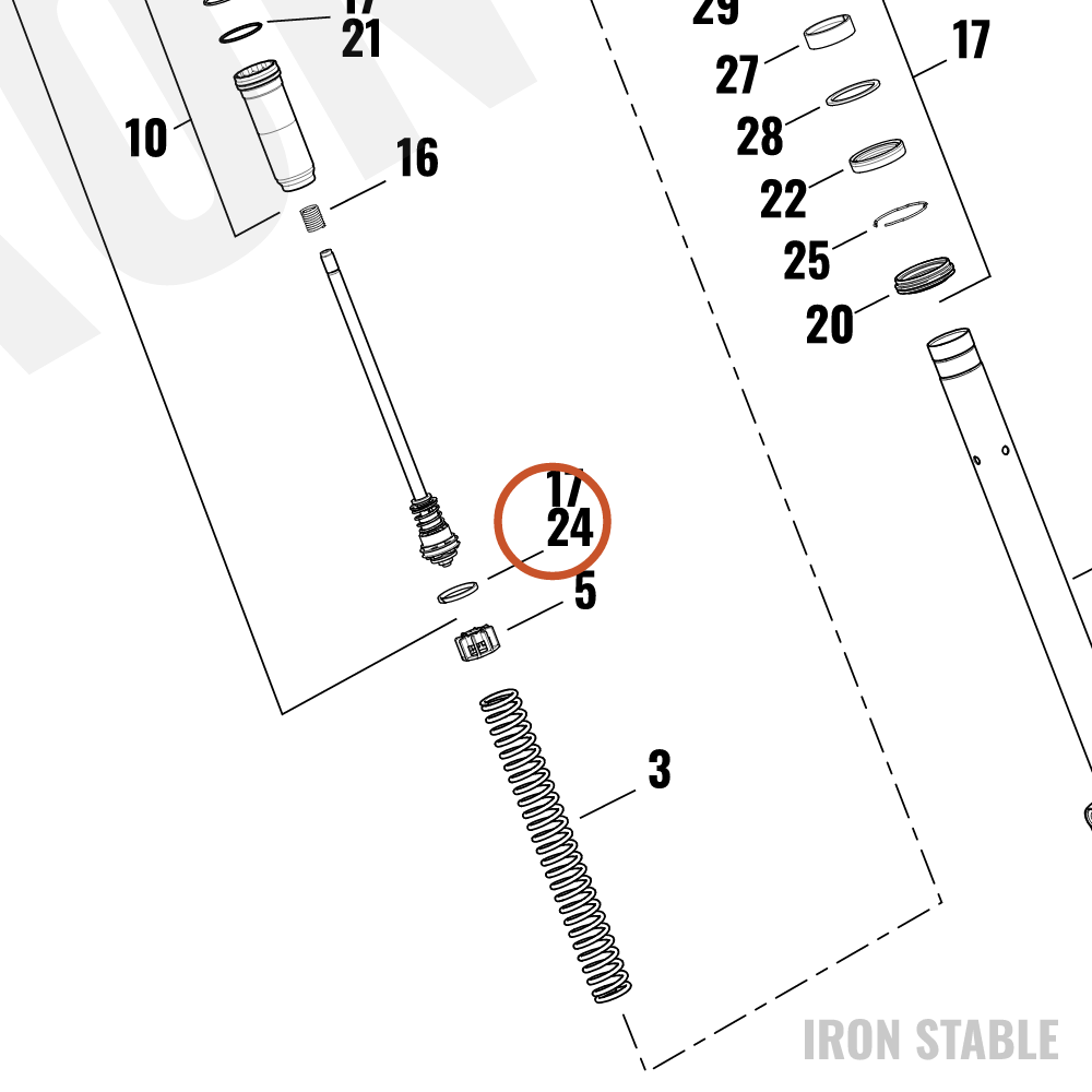 Harley-Davidson Piston Ring, Fork Assembly