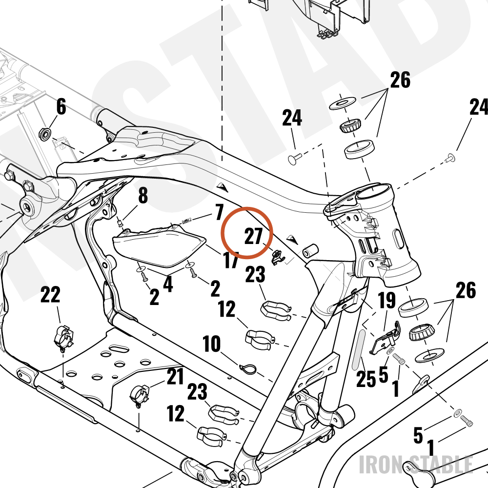 Harley-Davidson Bracket, Mount, Frame