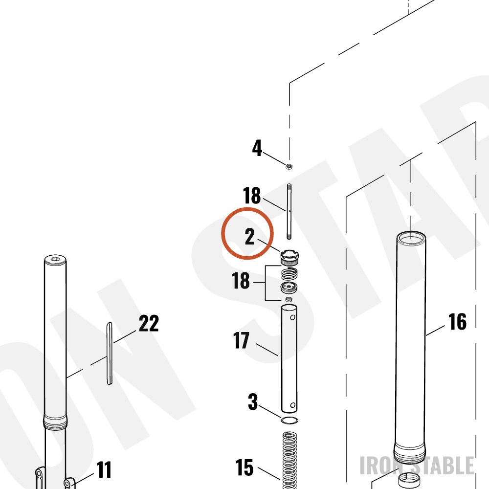 Harley-Davidson Bolt, Inr Fork