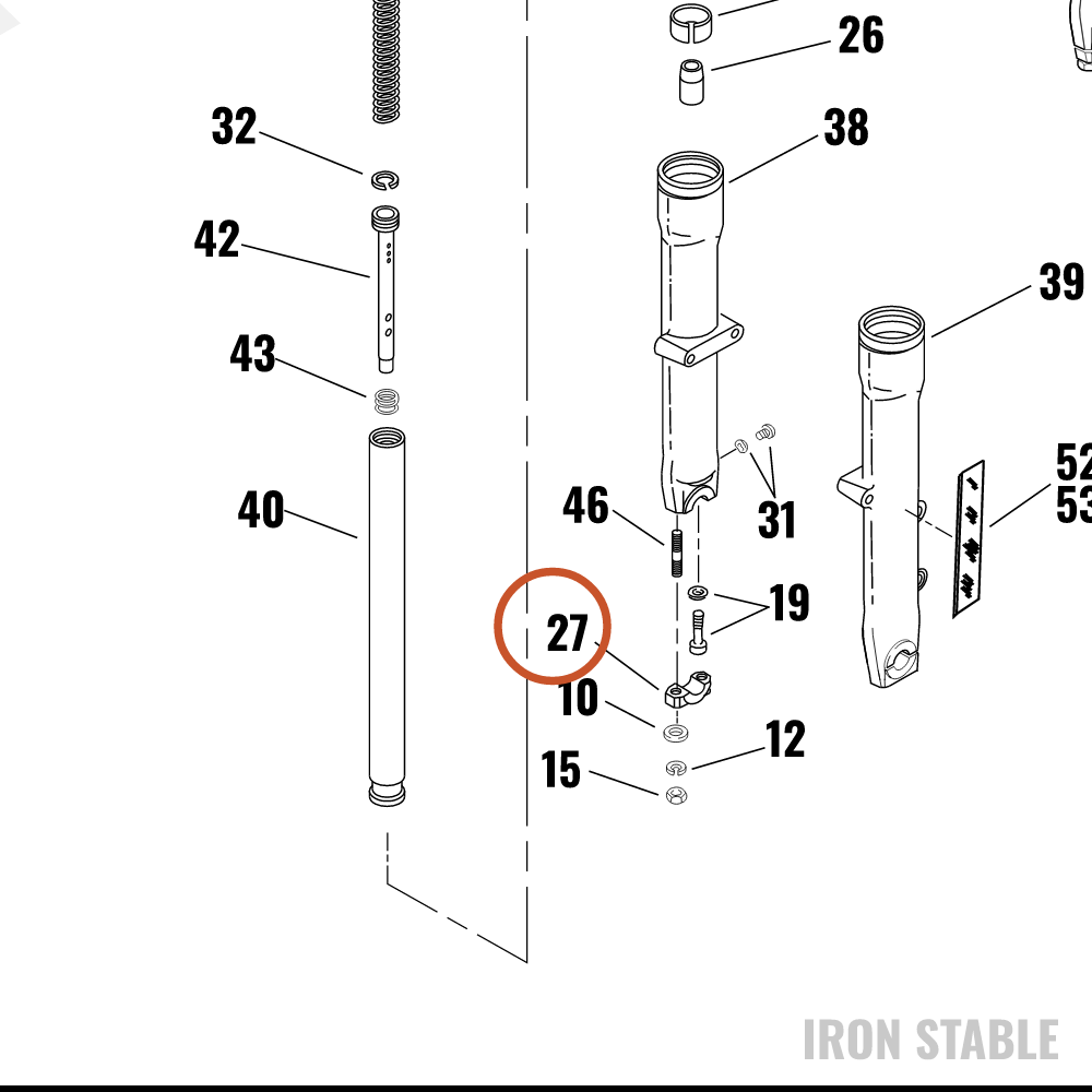Harley-Davidson Holder, Rh Axle