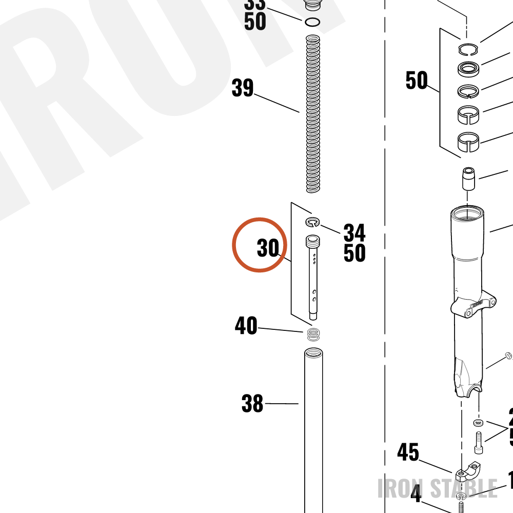 Harley-Davidson Fork Pipe Comp, Bttm