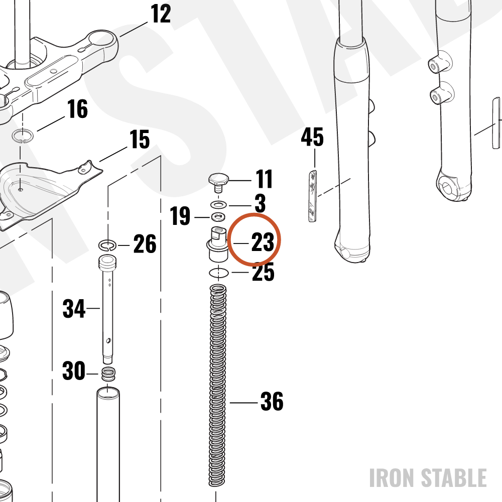 Harley-Davidson Bolt, Front Fork