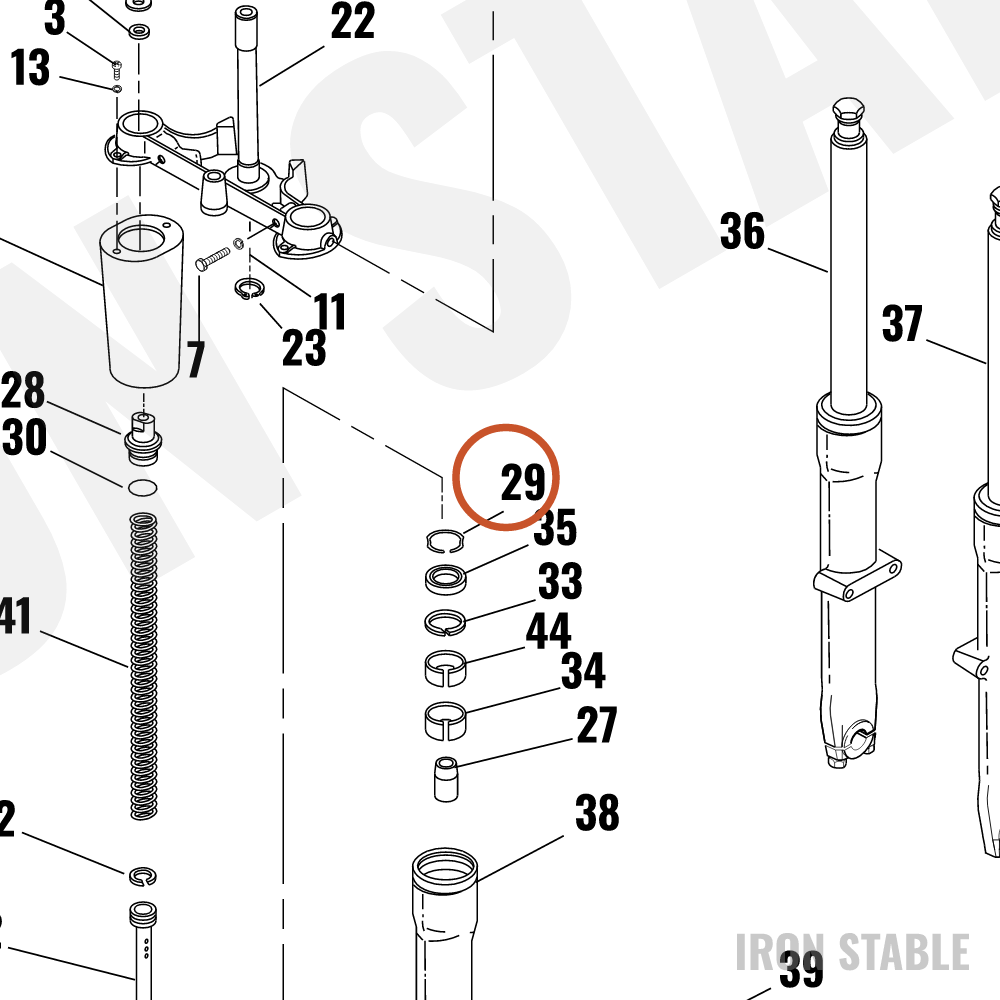 Harley-Davidson Retaining Ring, Oil Seal