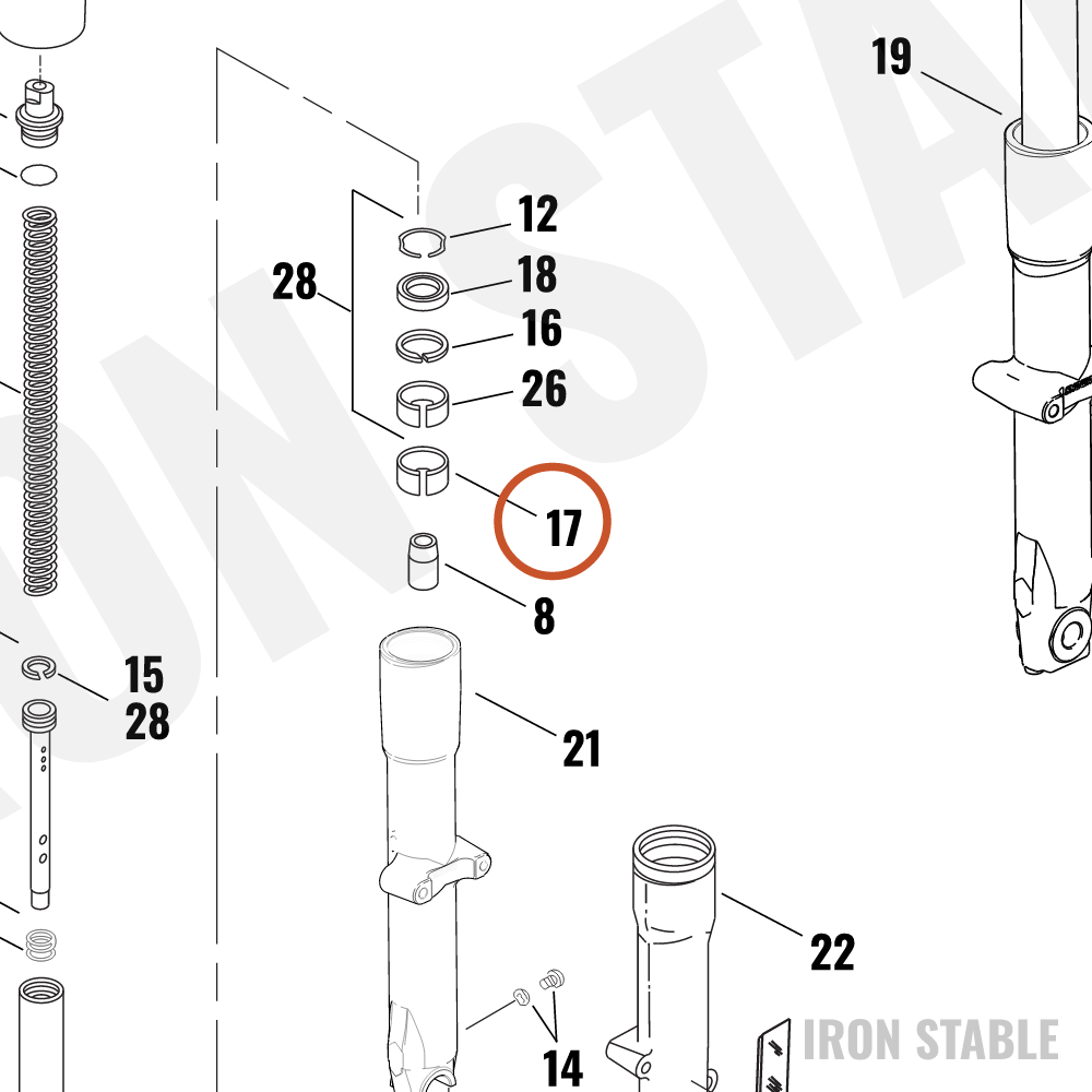 Harley-Davidson Bushing, Slider