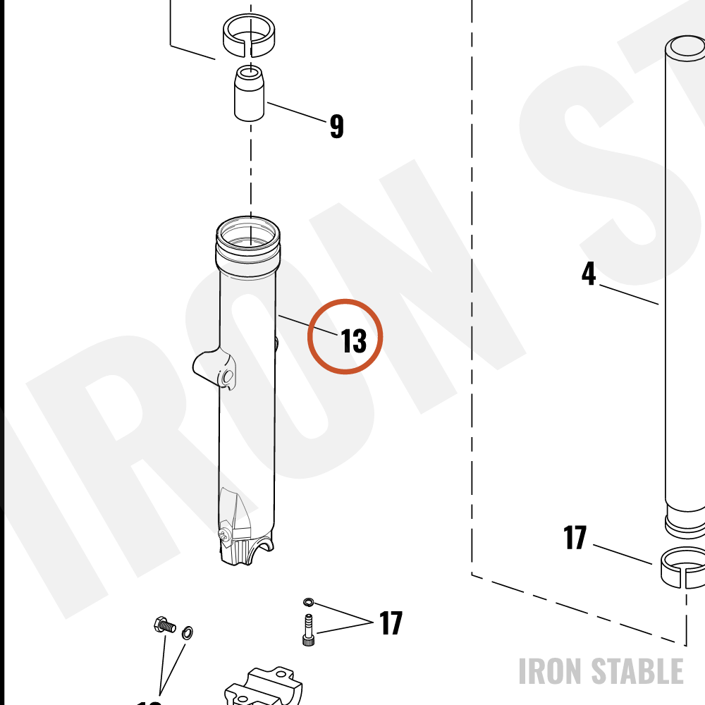 Harley-Davidson Slider Assembly, Lh(Po)