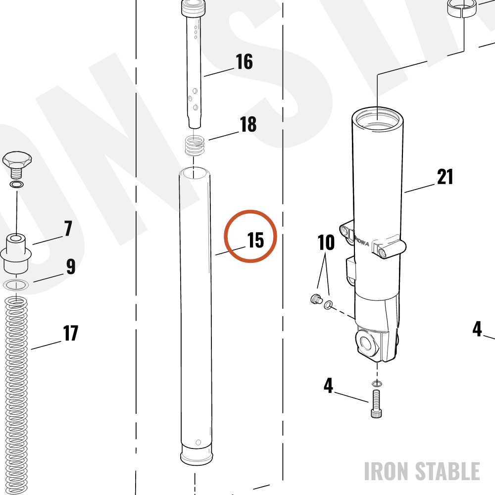 Harley-Davidson Stanchion Tube Assembly