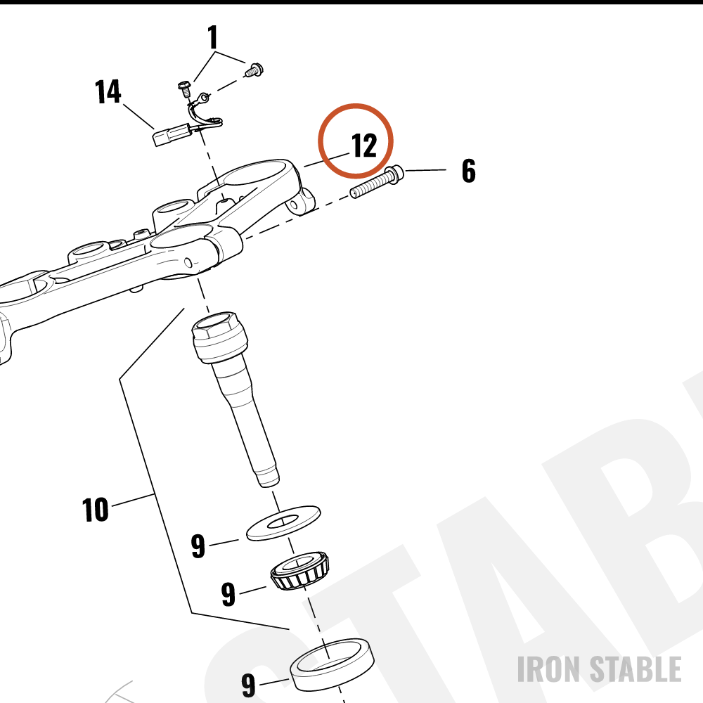 Harley-Davidson Bracket, Upr Fork Stem