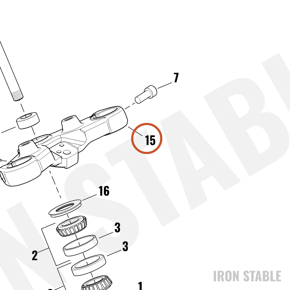 Harley-Davidson Clamp, Upr Tpl, Mach