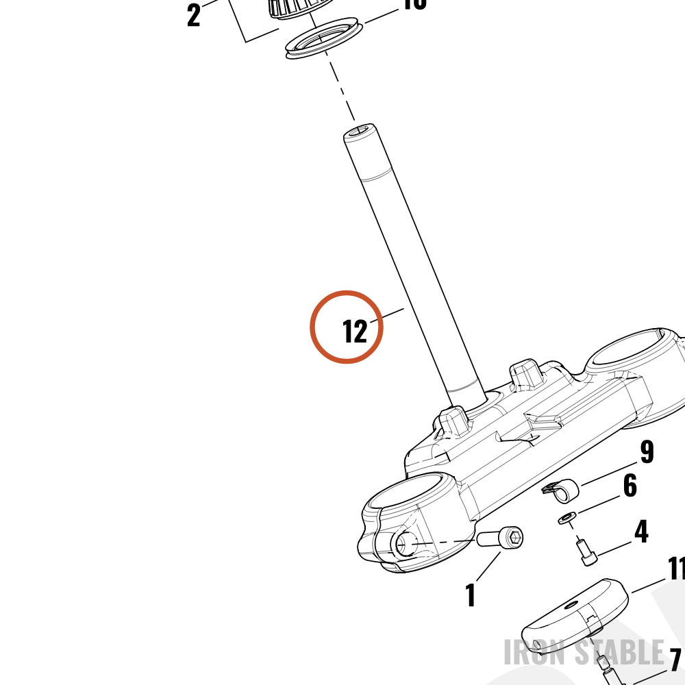 Harley-Davidson Clamp, Lower Tpl, Assembly