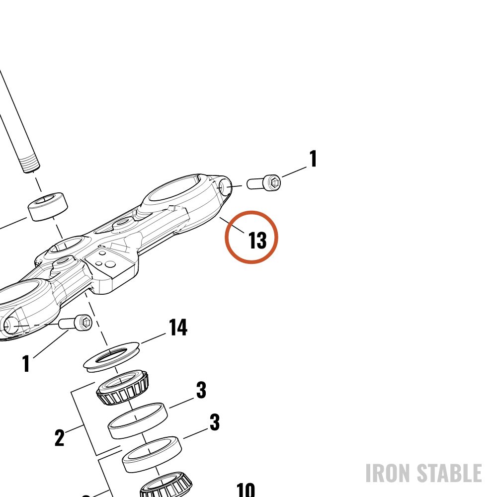 Harley-Davidson Clamp, Upr Tpl, Mach