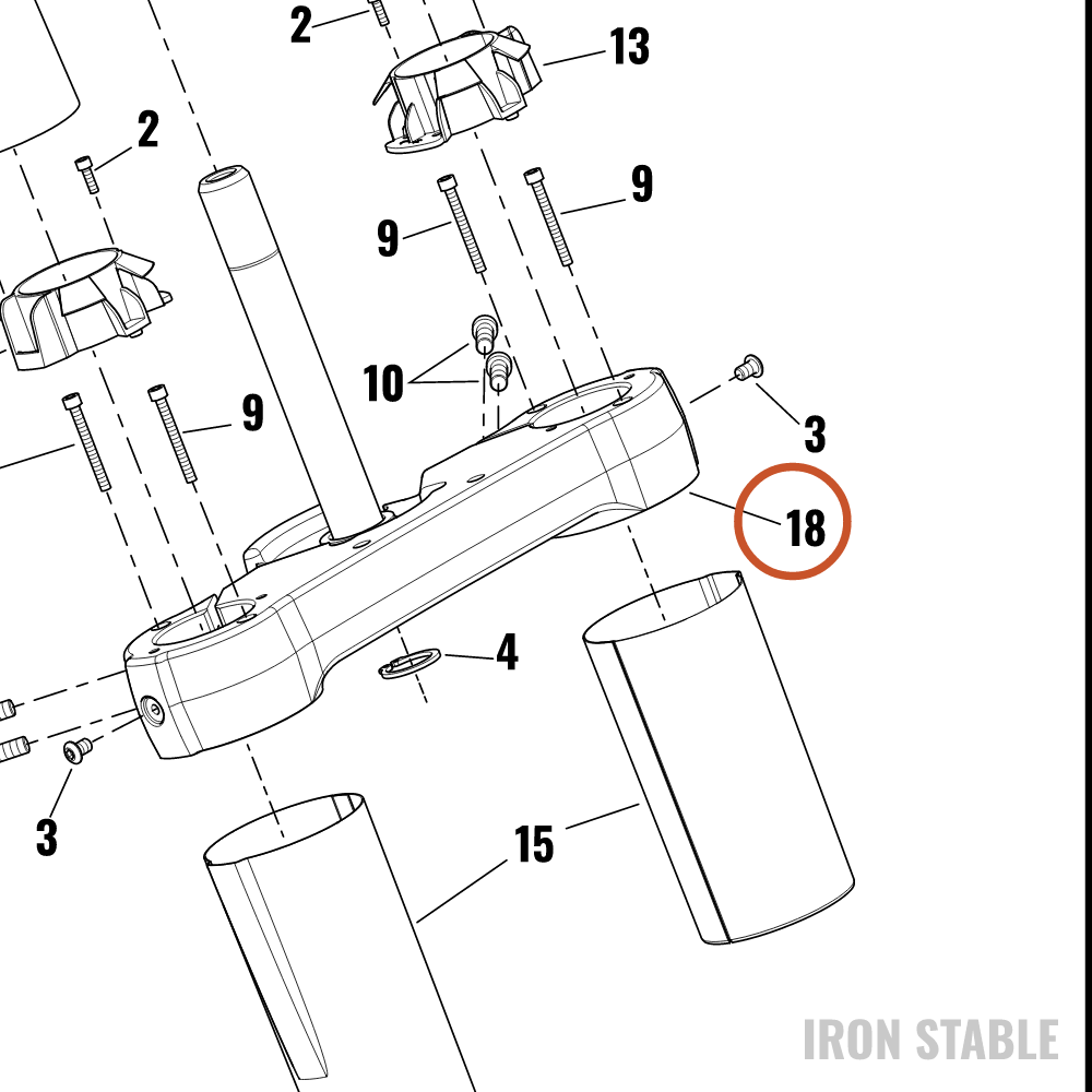 Harley-Davidson Clamp, Lower Tpl, Stem, Assembly