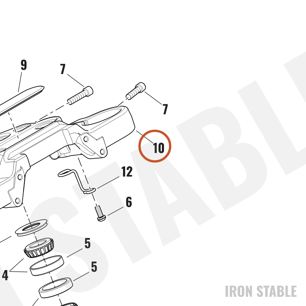 Harley-Davidson Clamp, Upr Tpl, Black