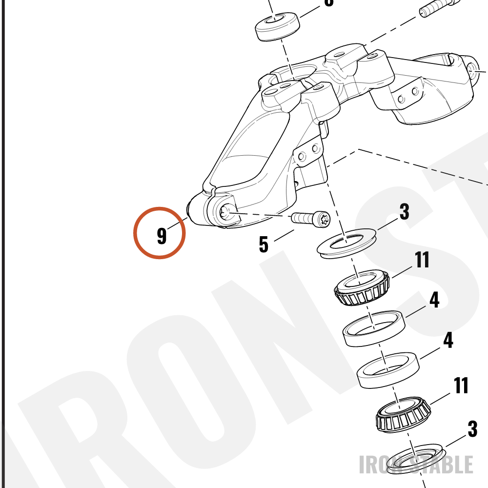 Harley-Davidson Clamp, Upr Tpl, Painted