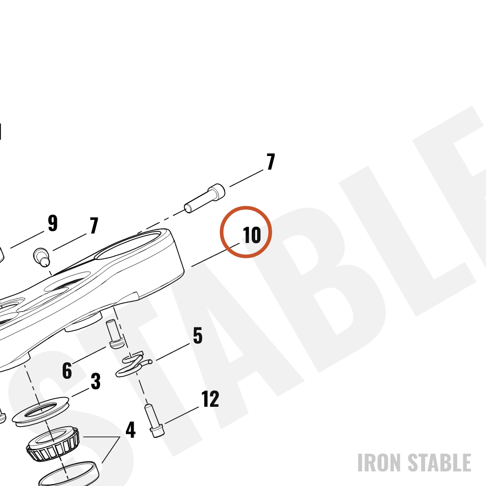 Harley-Davidson Clamp, Upr Tpl, Assembly, Wrkle, Blk
