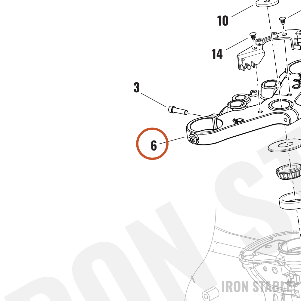 Harley-Davidson Clamp, Upr Tpl, 131rr