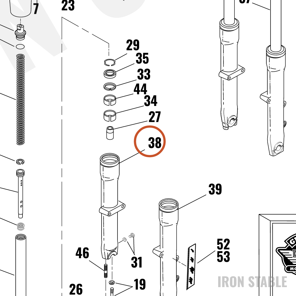 Harley-Davidson Right Fork Slider