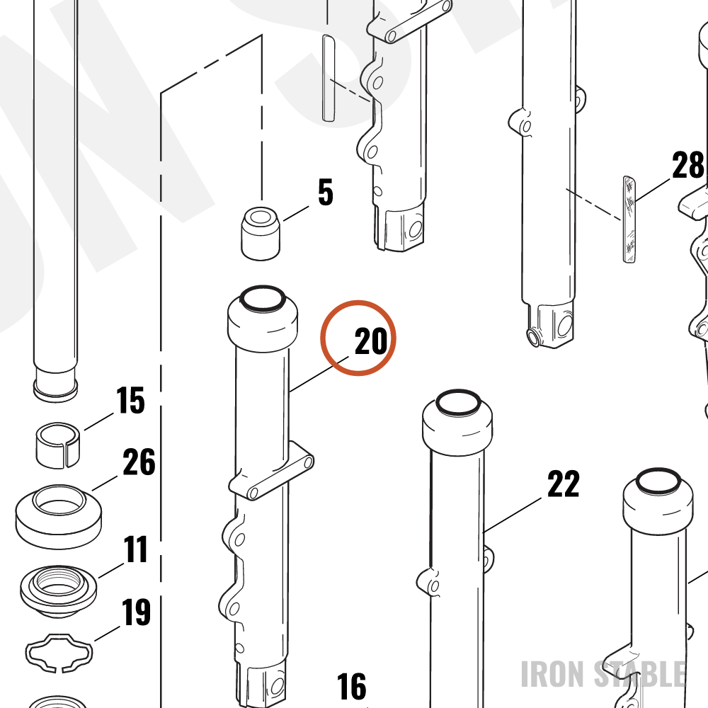 Harley-Davidson Fork Slider, Left