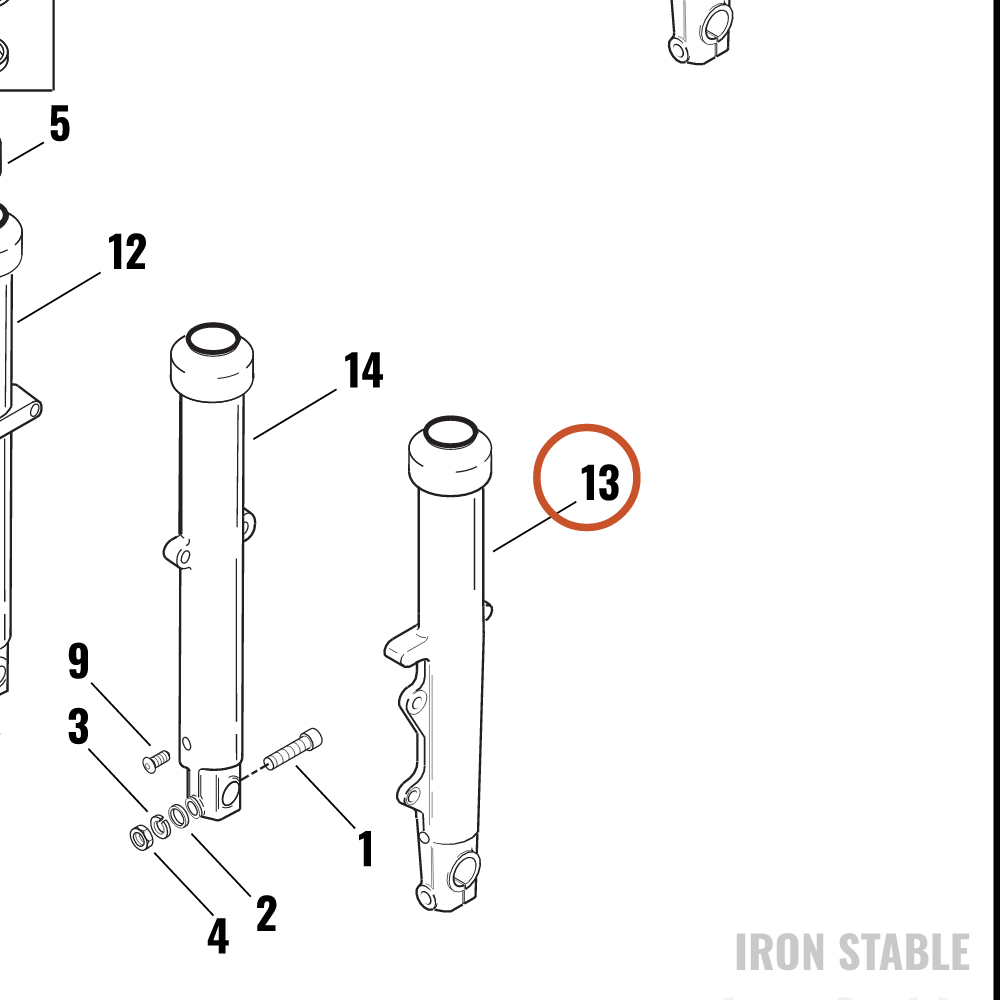 Harley-Davidson Slider, Rh, Front Fork