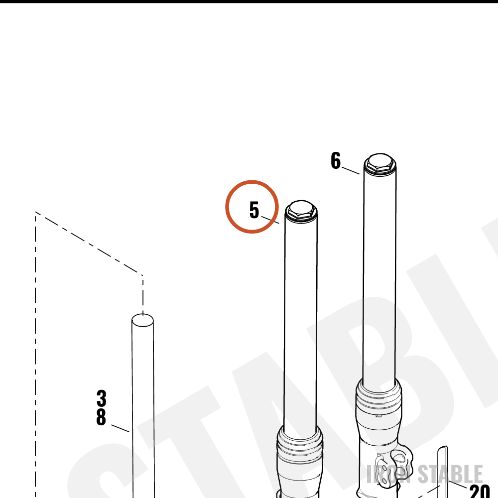 Harley-Davidson Fork Assembly, Rh/Front
