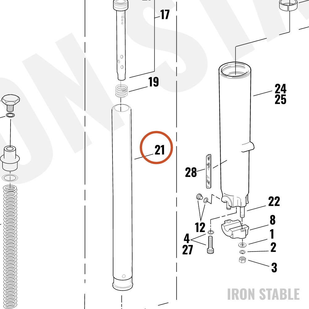 Harley-Davidson Tube, Fork Stanchion