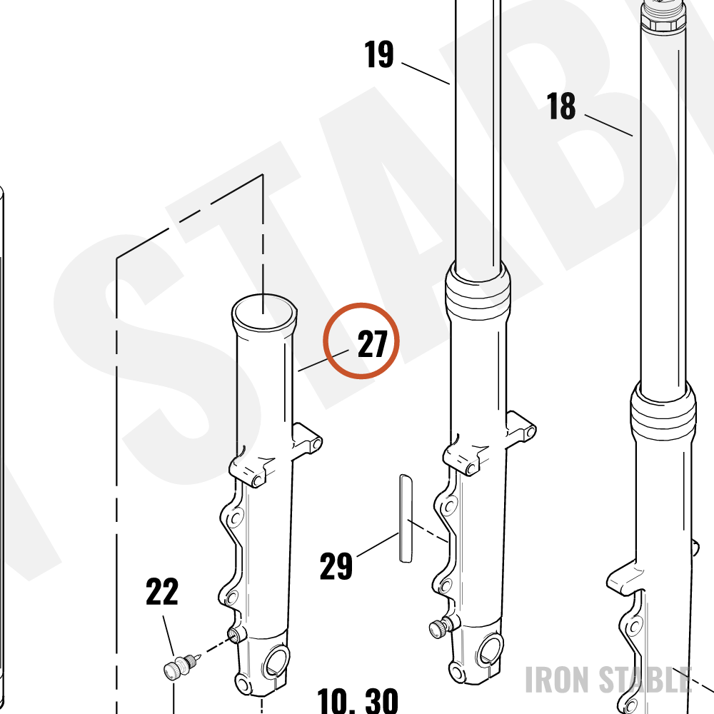 Harley-Davidson Fork Slider, Left