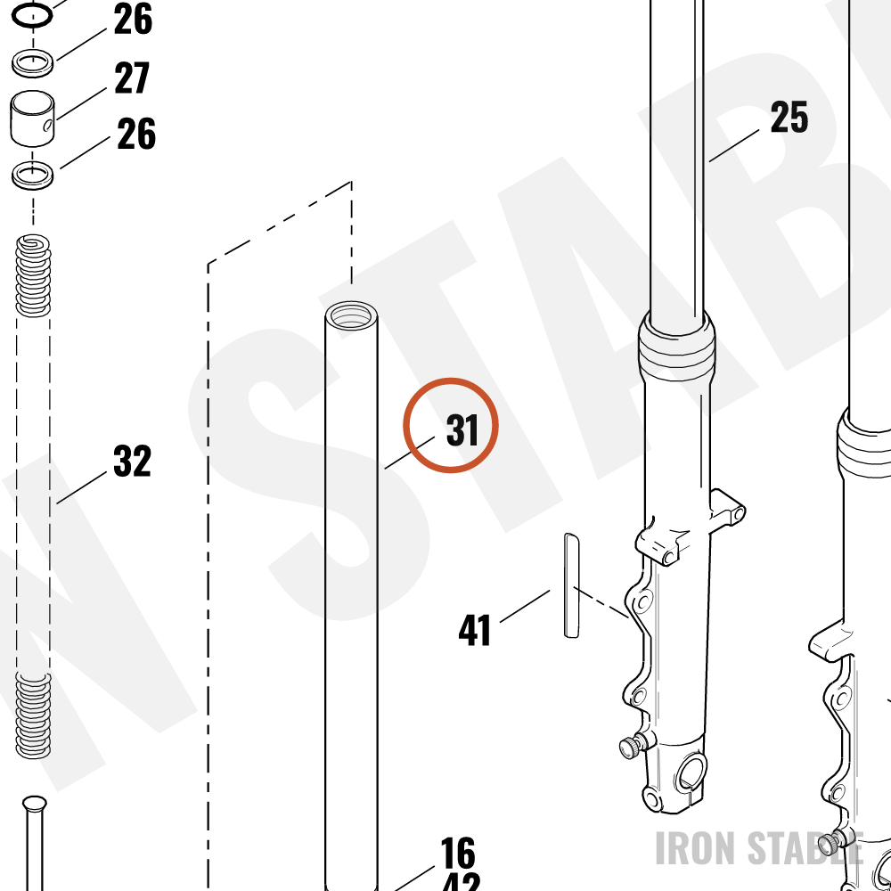 Harley-Davidson Slider Tube
