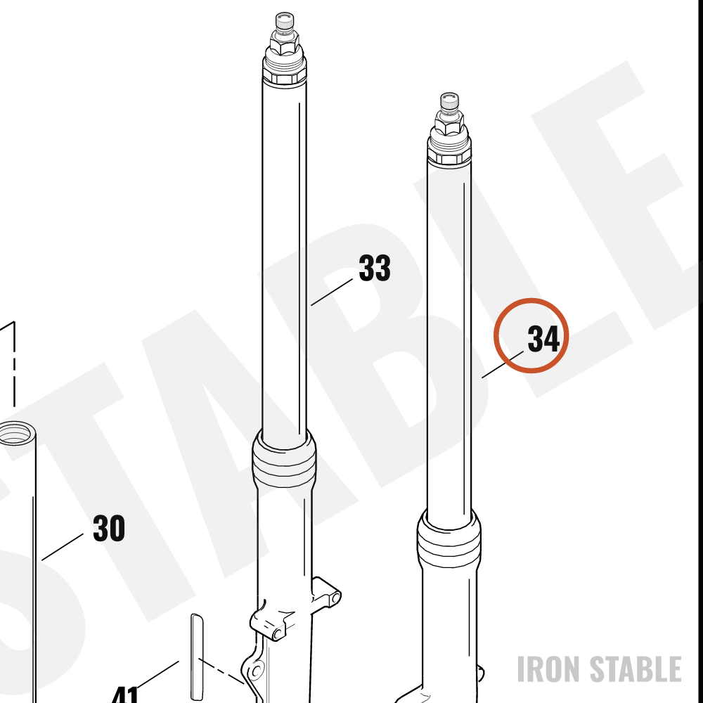 Harley-Davidson Fork Assembly, Rh/Front