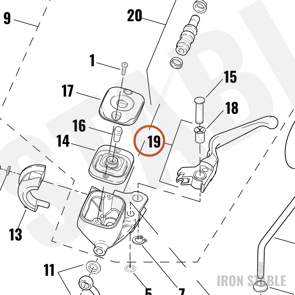 Harley-Davidson Hand Lever Assembly