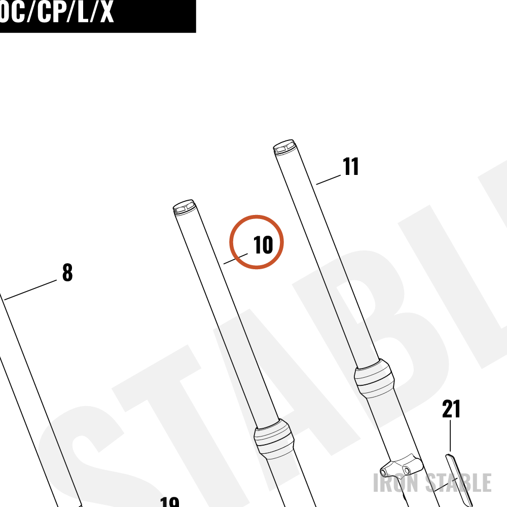 Harley-Davidson Fork Assembly, Rh