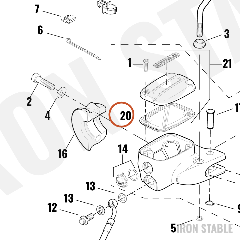 Harley-Davidson Gasket, Cover, Master Cyl