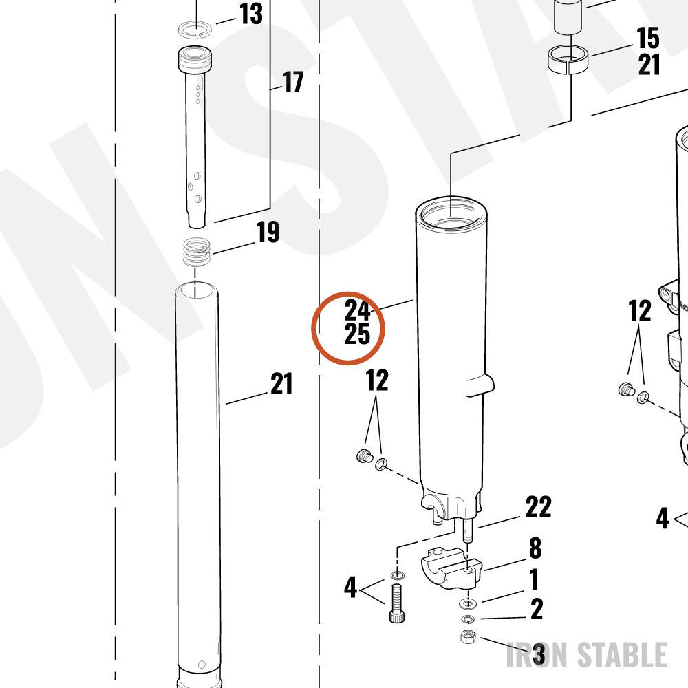 Harley-Davidson Fork Slider, Right