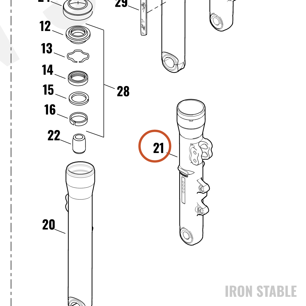 Harley-Davidson Slider, Lh/Front Fork
