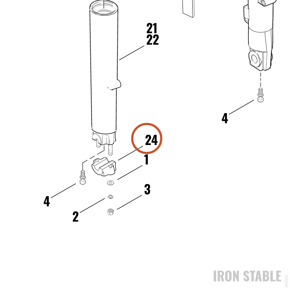 Harley-Davidson Holder, Axle, Rh Fork