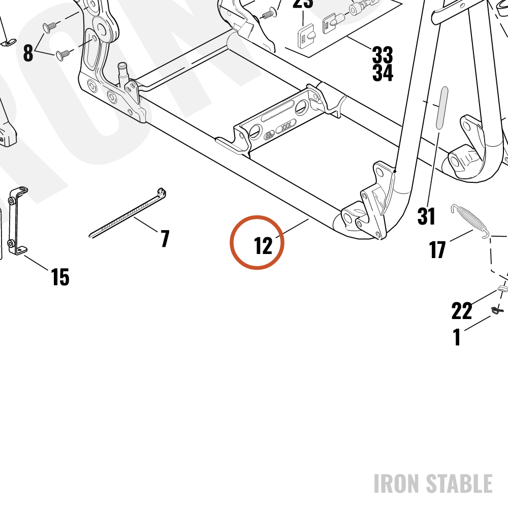 Harley-Davidson Kit, Frm, Service, 35deg, Fxsb, Ind
