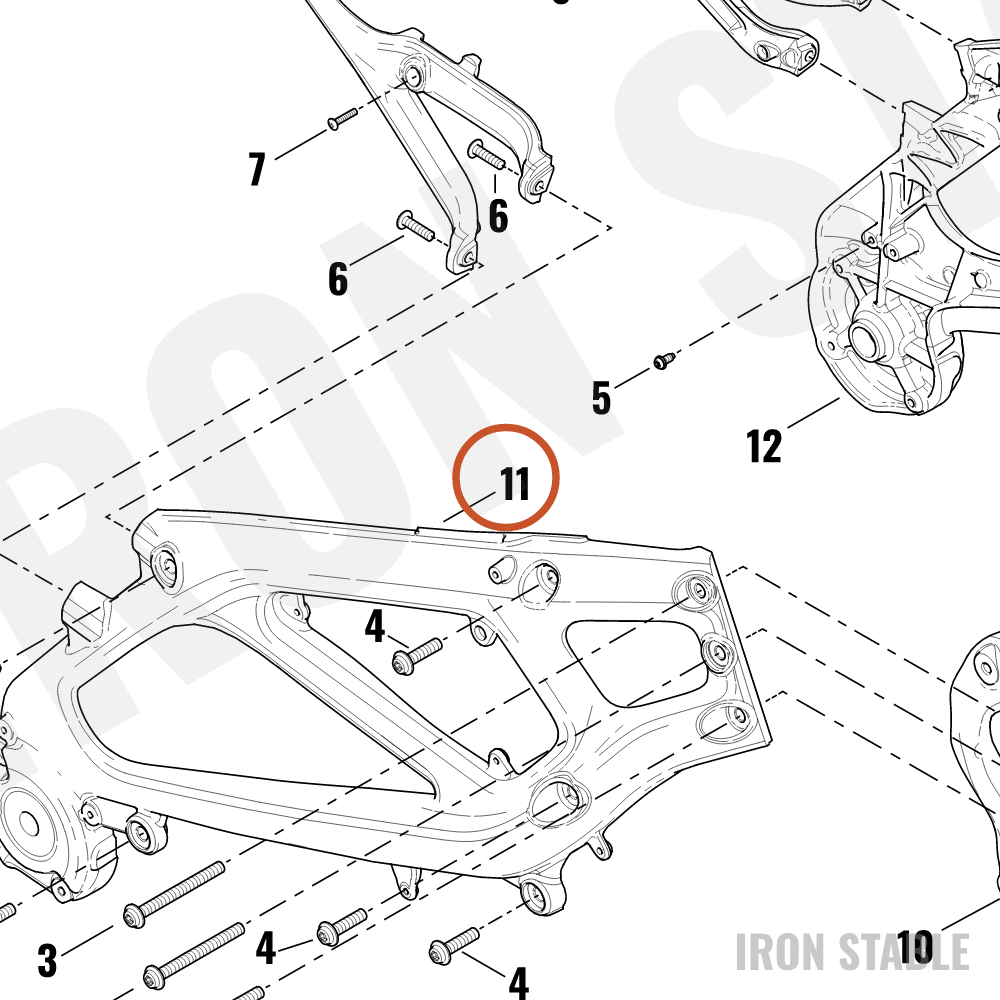 Harley-Davidson Frame, Side Member, Rh