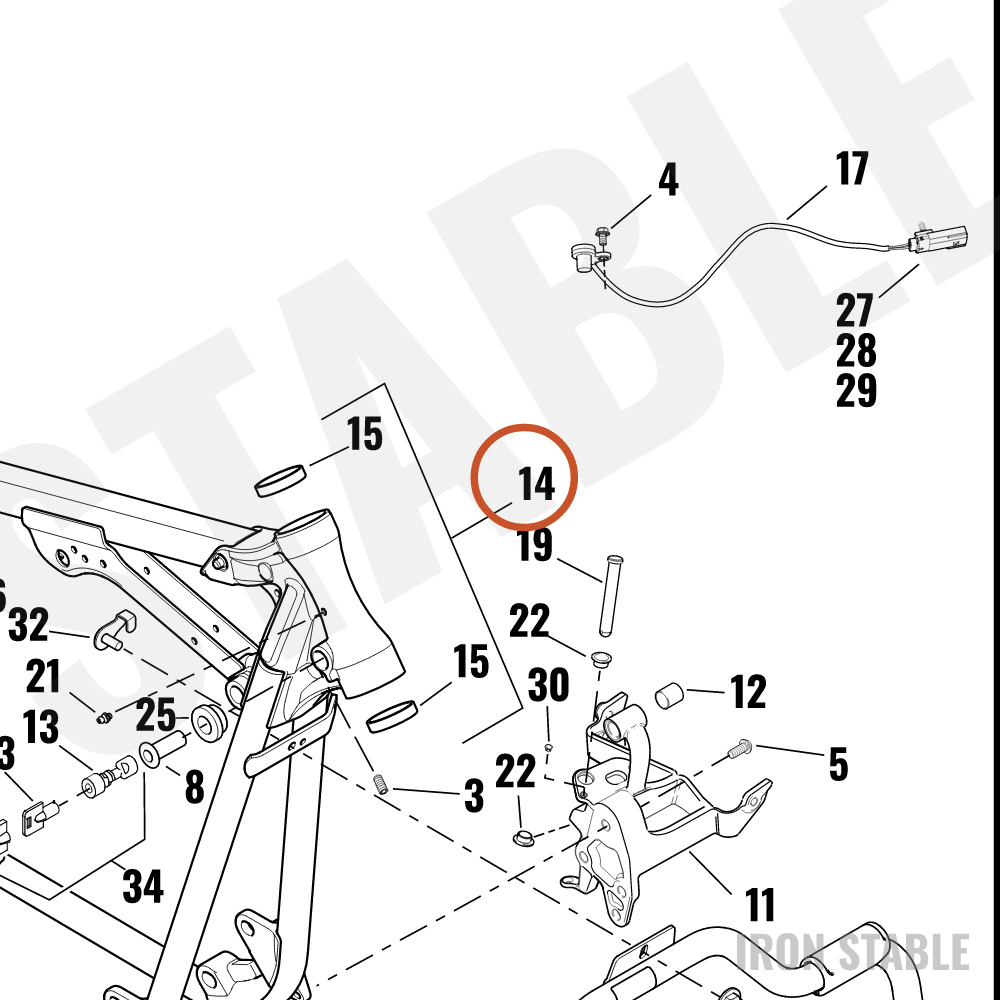 Harley-Davidson Frame Assembly(Po)