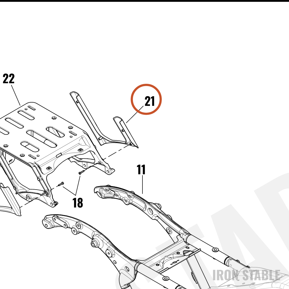 Harley-Davidson Cover, Lh, T-Pak Suprt
