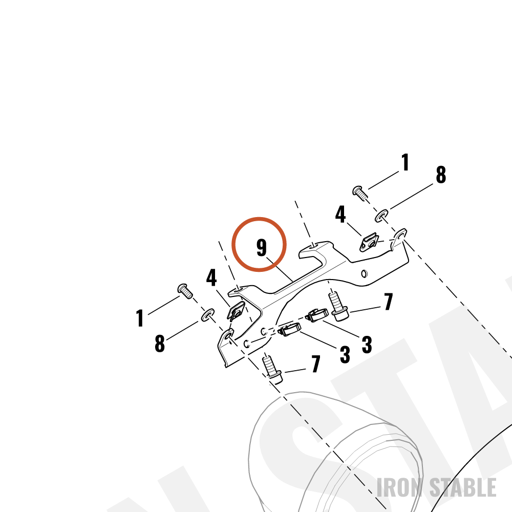 Harley-Davidson Bracket, Support, Upr-Frng