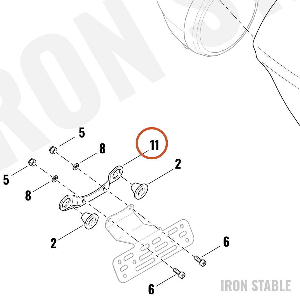 Harley-Davidson Bracket, Support, Lower-Frng