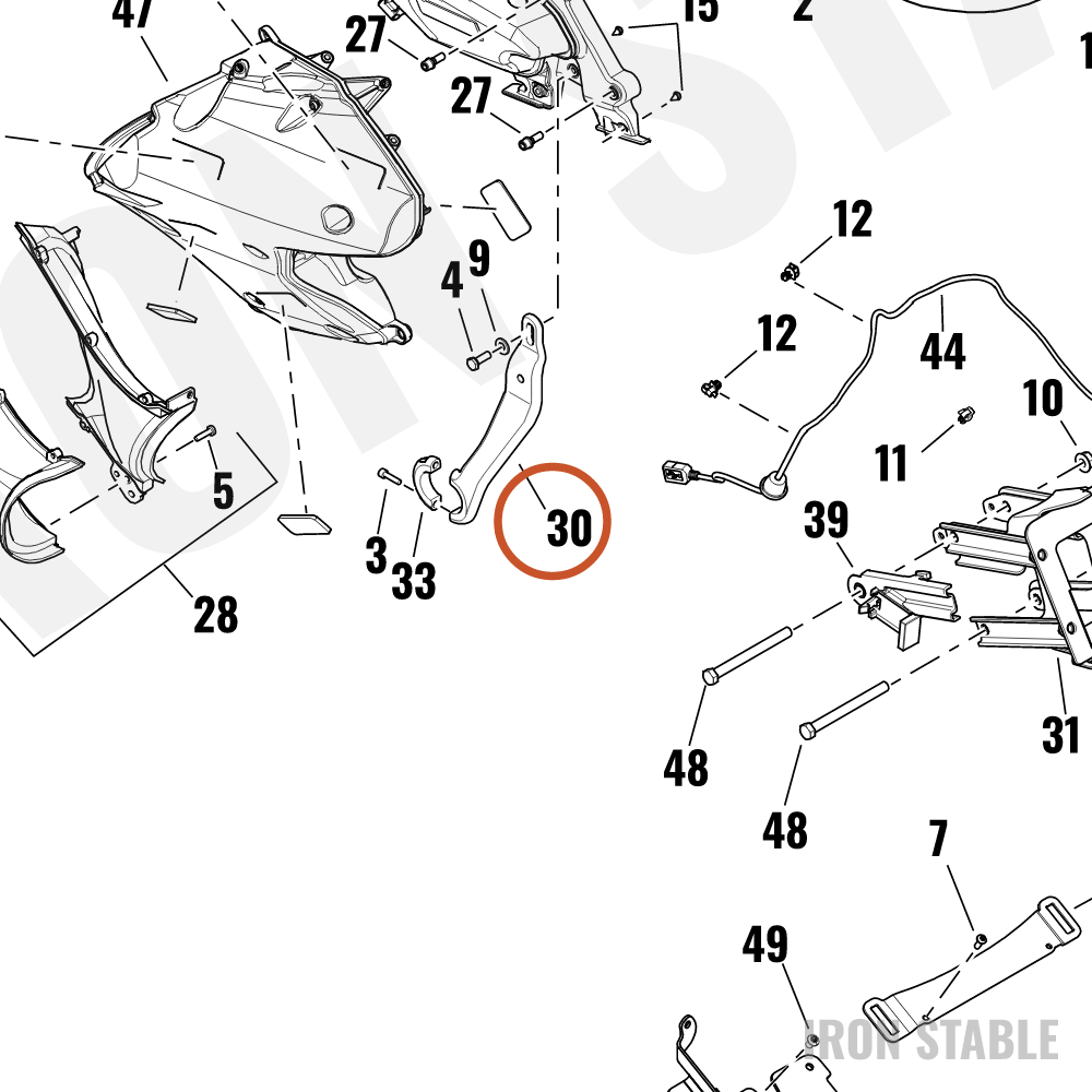 Harley-Davidson Bracket, Fr Fair Sprt, X