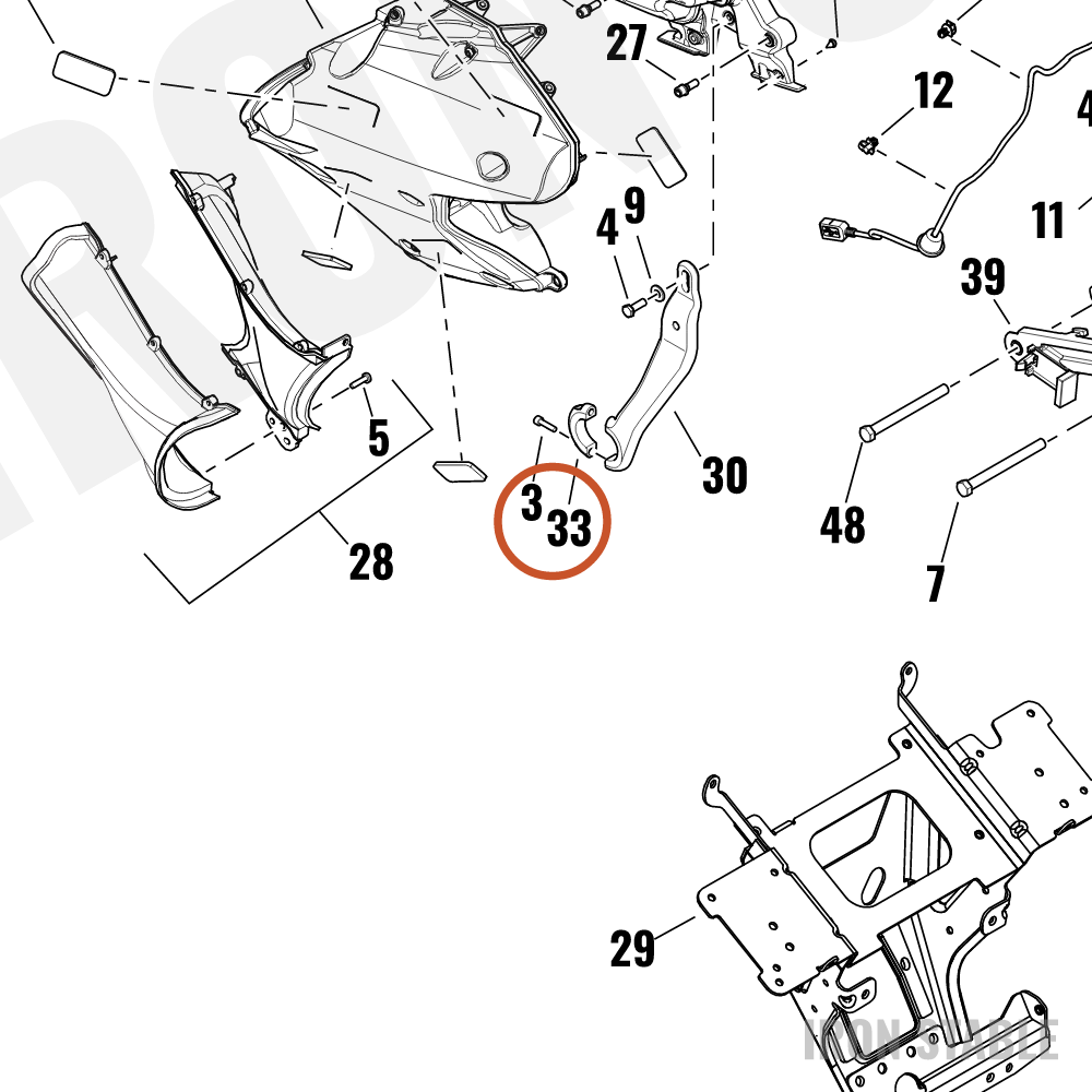 Harley-Davidson Clamp, Suprt Bracket, Frng